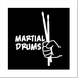 Martial Drums (white) Posters and Art